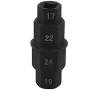 Katnetoly Attrezzo per Assale Esagonale per Motociclette - 17 Mm, 19 Mm, 22 Mm, 24 Mm - Attrezzo per Esagono Incassato Perno Ruota Anteriore Esagonale 3/8 Pollici