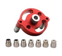 Katnetoly Autocentrante Dowel Jig Posizionatore Verticale In Alluminio per Legno Strumenti di Posizionamento per Lavorazione del Legno Apri Fori Diritti per Lavorazione del Legno