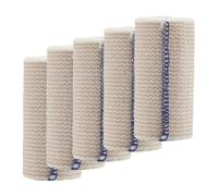 Katnetoly Avvolgimento di Elastiche A 5 Rotoli - Bendaggio di Compressione con Chiusura Automatica e Clip Extra, Bendaggio Lattice per Lo Sport,C