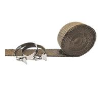 Katnetoly Avvolgitubo Ignifugo Nastro Antiscottatura per Camino Cintura Protettiva per Fumaria Kit Cintura Ignifuga per Tubi con 2 Morsetti