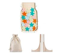 Katnetoly Barattolo di Ricompensa In Legno per I Più Piccoli, di Ricompensa Star Jar, Pannello di Ricompensa per Bambini, Strumenti di Gestione Della Classe