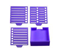 Katnetoly Base con e 2 Stencil Inclusi, per Post Compatibili 3x3, Organizzatore Memo Viola