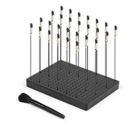 Katnetoly Base per Supporto per Pittura Modello (19 X 14 Fori) e 27 Bastoncini con Clip A Coccodrillo Set Strumenti di Modellazione per Aerografo Spra Durevole Facile da Installare Facile da Usare