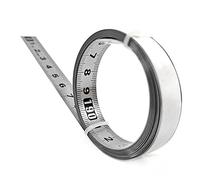 Katnetoly Bilancia Adesiva nel Acciaio Inossidabile Bilancia di Precisione per La Lavorazione del Legno Binario di Guida Autoadesivo Metro un Nastro Righello nel Metallo con Colla, A-100 Cm