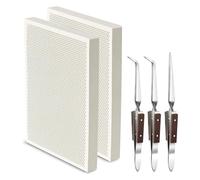 Katnetoly Blocchi di Saldatura per Piastre di Saldatura In Ceramica di A D'Ape con 3 Pinzette per Saldatura per la Creazione di Gioielli 2 Pezzi