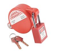 Katnetoly Blocco del Rubinetto Esterno con Lucchetto di Sicurezza - Blocco Rubinetto 'Acqua, Blocco Rubinetto del Tubo per Maniglie Valvola da 1 A 2-1/2 Pollici, Rubinetto, Facile da Usare e Resist