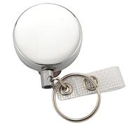 Katnetoly Bobina Porta Badge Retrattile Resistente, Confezione Da 2, Porta Badge Identificativo nel Metallo con con Clip Da Cintura per con Nome,