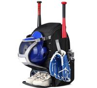 Katnetoly Borsa da Baseball e Softball di Grande capacità, Contiene, 2 Tee, da Baseball, Guanto da Battuta, Borsa da per Esterni, Organizer