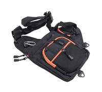 Katnetoly Borsa da Pesca Impermeabile per Canne da Pesca Borsa da Pesca di Grande capacità Mulinello da Pesca Borsa per Attrezzatura da Esterno Un Tracolla Nere