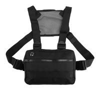 Katnetoly Borsa da Petto Frontale Gilet da Petto Streetwear Sport all'Aria Aperta da Caccia Borsa Portaoggetti Nero