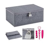 Katnetoly Borsa di Stoccaggio del Coperchio con Cerniera Bloccabile Discreto per Bidoni 'Organizzatore di Giocattoli per Adulti 15 X 10 X 6,3 Pollici