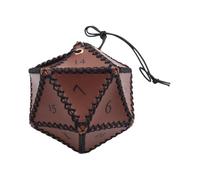 Katnetoly Borsa per D20 in Pelle PU Borsa per Poliedrici Borsa Portatile con Coulisse per Giochi di Ruolo, Giochi, Borsa per DND,