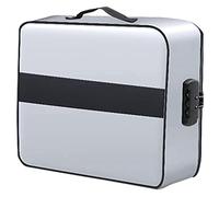 Katnetoly Borsa per Documenti con Lucchetto - Ignifugo a Prova di Umidità a 3 Strati 15X11 Pollici Organizer per Documenti Importanti ()