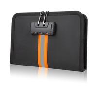 Katnetoly Borsa per Soldi Ignifuga con Lucchetto e Cerniera, Impermeabile, Adatta per Contenere Denaro 8.2x5.7 Pollici