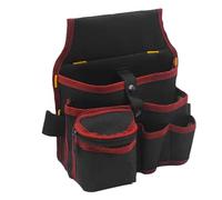 Katnetoly Borsa Porta Attrezzi Multifunzionale da Cintura per Elettricista con Trapano, Chiave Inglese, Cacciavite e Altri Attrezzi da, Organizzatore con Tasche Nere e Rosse