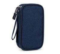 Katnetoly Borsa Portaoggetti Doppio Piano Portatile per Prodotti Digitali - Organizzatore da Viaggio per Cavi USB, Auricolari e Accessori B