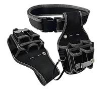 Katnetoly Borsa Portautensili In Tela di Ricambio per Falegnameria Piccolo In Tessuto Oxford Nero Borsa per Elettricista Borsa per Attrezzi Hardware Cintura per