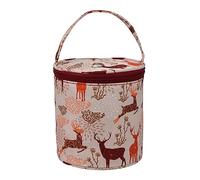 Katnetoly Borsa Rotonda in Tessuto Organizer per Progetti di Maglieria di Piccole Dimensioni per, Borsa Portaoggetti con Cerniera B