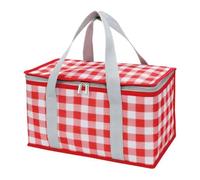 Katnetoly Borsa Termica per Cestino da Picnic Borsa da Spiaggia Borsa Termica Pieghevole Riutilizzabile con Parte Superiore con Cerniera per Picnic Caldo o Rosso