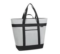 Katnetoly Borsa Termica Termica, Termiche Morbide Riutilizzabili da 40 Litri, Termiche Portatili A Prova di Perdite per Alimentari, Grigio Spiaggia