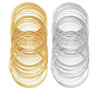 Katnetoly Bracciale con Filo di Memoria A 200 Loop. Gioielli Sfusi. Bracciale con Filo di Memoria. Fili di Perline in Acciaio Color