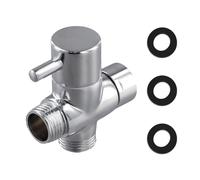 Katnetoly Braccio Doccia In e Metallo, Valvola Deviatrice, Separatore D'Acqua A 3 Vie, Adattatore A T per Doccia da 20 Mm, per Soffione Doccia Portatile