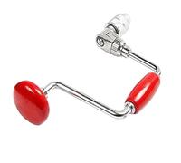 Katnetoly Bretella per Punta Oscillante-Bretella per Punta da Carpentiere Utile Cricchetto In Acciaio con Mandrino A Ganascia Manico Antiscivolo Strumento per La Lavorazione del Legno