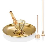 Katnetoly Bruciatore da 4 Pezzi, Porta Incenso per Bastoncini di Incenso/Incenso A Bobina/Coni di Incenso in Raccoglicenere per Sala da Meditazione Yoga