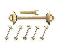 Katnetoly Bulloni di Collegamento per Piano di, Elementi di Fissaggio per Giunto Piano di M8x100mm, Kit di Collegamento per Giunto A Tirante/Letto/Blocco da Macellaio, 6 Pezzi