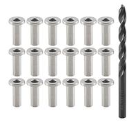 Katnetoly Buste Protettive in Acciaio Inossidabile T316 da 40 Pezzi per Balaustra DIY per Ringhiere per Metallico da 1/8 di Pollice con Punta da Trapano 1Pc