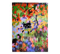 Katnetoly Calendario da Parete con Pittura di Gatti Calendario da Parete Mensile con Immagini di Gatti Medievali Calendari da Parete per Animali Domestici per L'Università