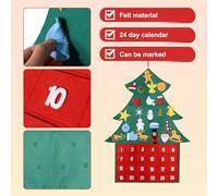 Katnetoly Calendario di Natale in Feltro per Albero di Natale, Ciondolo da Appendere DIY, Ornamenti per L'Albero di Natale per La Decorazione Natalizia della Casa.