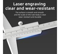 Katnetoly Calibro di Profondità Calibro A Corsoio Calibri In Metallo Strumenti per Lavorazione Legno Strumento di Misurazione Calibro Calibri In Acciaio Misurazione Profondità 300 mm