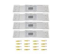 Katnetoly Calibro di Spessore 4 Pezzi Registrazione di Monitoraggio Delle Crepe, Rilevatore di Crepe Standard per il Rilevatore di Crepe Standard e Angolare