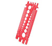 Katnetoly Calibro per Bulloni (Metrico e SAE), Dimensionatore per Bulloni Dimensionare Rapidamente e Bulloni,Strumento Misurazione per Bulloni In Plastica, Calibro per Filettatura Rosso