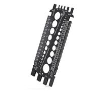 Katnetoly Calibro per Bulloni (Metrico e SAE), Misuratore per Bulloni Dimensionare Rapidamente e Bulloni, Strumento Misurazione per Bulloni In Plastica, Misuratore per Filettatura Nero