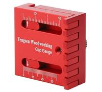 Katnetoly Calibro per Fessure Lavorazione Legno, Righello A Denti per Misurazione Profondità, Mini Regolatore Fessure per Seghe In Lega Alluminio, Calibro Marcatura con Righello