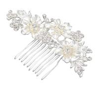 Katnetoly Capelli da sposa pettini Vintage imitazione di forcine Prom gioielli motivo floreale Accessori per capelli perni