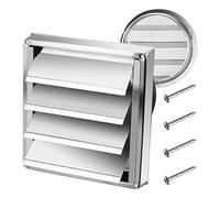 Katnetoly Cappa Ventilazione per Parete Esterna Griglia Ventilazione In Acciaio Inossidabile Copertura Condotto Parete Griglia Ventilazione Uscita Cappa Ventilazione per Flusso D'Aria-C