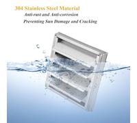 Katnetoly Cappa Ventilazione per Parete Esterna Griglia Ventilazione In Acciaio Inossidabile Copertura Condotto Parete Griglia Ventilazione Uscita Cappa Ventilazione per Flusso D'Aria-B