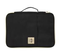 Katnetoly Cartella per Documenti A4 Borsa Impermeabile per Oxford Borsa Multifunzionale per Organizer per Affari Cartella per File Cartoleria Organizer Cerniera (Nera)