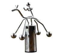 Katnetoly Cavalca e Dondola Un Piccolo Umanoide Che Cavalca Il Desktop A Movimento Perpetuo, Decorazioni con Palline Extra per Mini Ornamenti da Ufficio