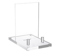 Katnetoly Cavalletto in Acrilico con Pioli, Supporto per Quadri, Telefono o Opere d'Arte, Acrilico Trasparente