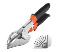 Katnetoly Cesoia per Tagli Obliqui, Taglierina Multi-Angolo da 45 A 135 Gradi, Cesoia per Guarnizioni per Tagliare Legno Tenero, Incluse 10 Lame di Ricambio