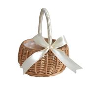 Katnetoly Cesto di Fiori Intrecciati Cesto di Vimini Hualanzi Cesto Regalo di Caramelle 19 cm