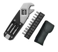 Katnetoly Chiave A In Acciaio Inossidabile, Chiave Regolabile con Testa Avvitatore Intercambiabile, Set di Attrezzi Portatili per la Casa con