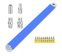 Katnetoly Chiave di Prolunga da 15 Pollici, Cricchetto A 0 Gradi, Set di Chiavi di Prolunga A Portata Stretta con Adattatori Quadrati da 1/2, 1/4 e 3/8 di Pollice