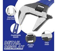 Katnetoly Chiave Inglese Regolabile da 6 Pollici, Stubby con Mascella Extra Larga da 1,42 Pollici In Acciaio al Carbonio Profondo