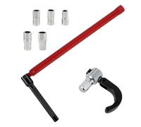 Katnetoly Chiave per Rubinetto Chiave A Bussola per Idraulico In Acciaio al Carbonio con 5 Bussole e 1 Mandrino Chiave per Dado Posteriore per Rubinetto Chiavi per da Cucina Facile da Usare, A