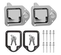 Katnetoly Chiusura per Cassetta Degli Attrezzi per Camion Cassetta Degli Attrezzi In Acciaio Chiusura A Maniglia di Ricambio con Chiavi per Rimorchio per Camion RV